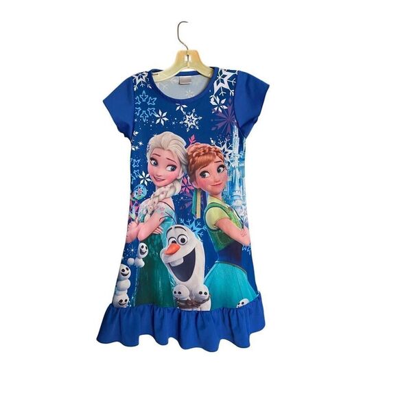Disney toddler girls frozen ruffle trim Nightgown size 2T - Picture 2 of 2
